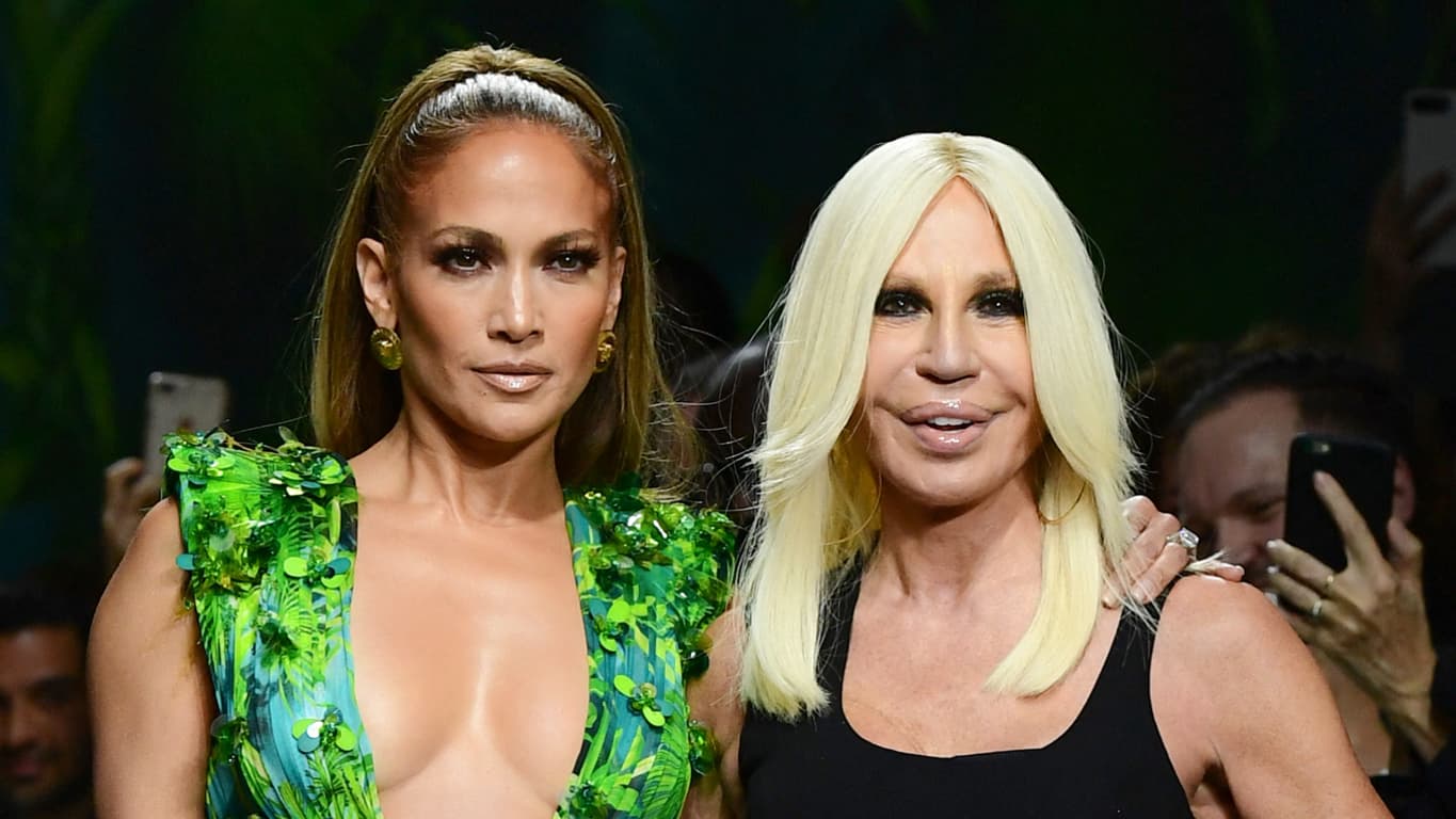 Jennifer Lopez et Donatella Versace 
