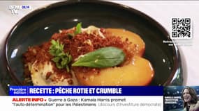 Recette de l'été: pêche rôtie et crumble