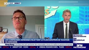 Thomas Reynaert (Directeur général de Airlines for Europe): la taxe sur le kérosène proposée par la Commission européenne est "une taxe politique" qui "n'est pas efficace"
