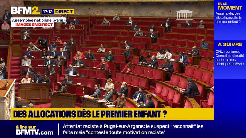L'Assemblée nationale a adopté la proposition de loi pour le versement d'une allocation dès le premier enfant