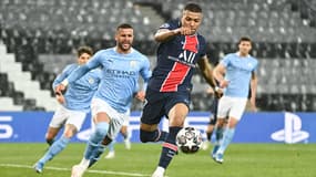 Kylian Mbappé lors de PSG-Manchester City
