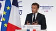 Emmanuel Macron, à Washington, le 30 novembre 2022, s'adressant à la communauté française