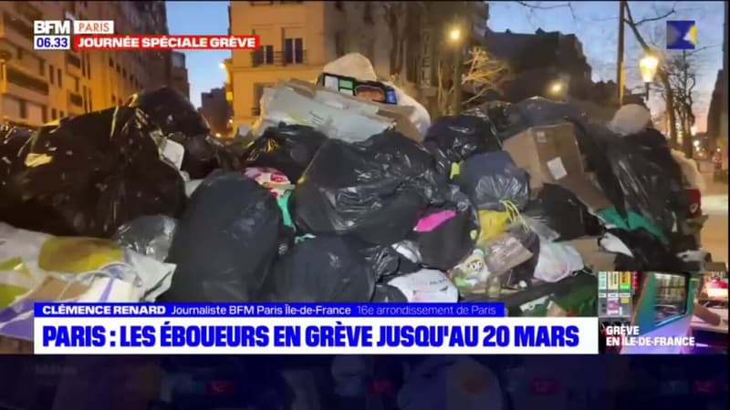 Paris: les éboueurs en grève jusqu'au 20 mars, près de 7000 tonnes d'ordures