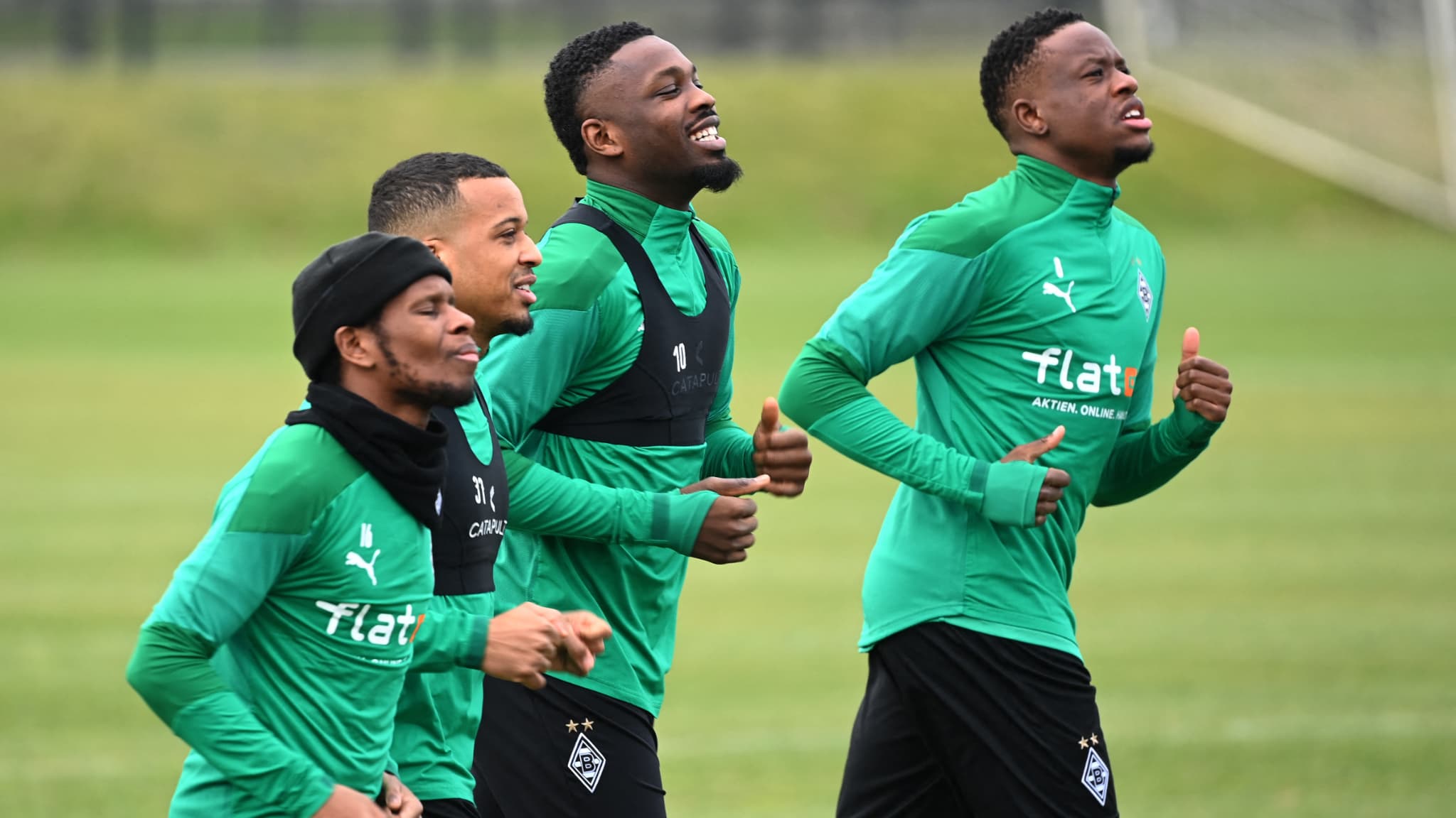 Marcus Thuram à l'entraînement avant d'affronter Manchester City Marcus Thuram à l'entraînement avant d'affronter Manchester City