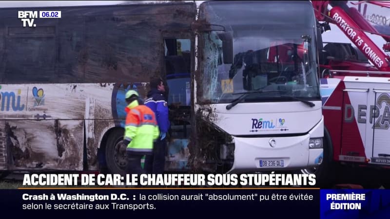 Accident de car en Eure-et-Loir: le chauffeur contrôlé positif aux stupéfiants