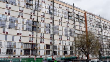 Un bâtiment HLM à Fresnes, dans le Val-de-Marne, en 2013.