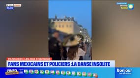 JO 2024: quand des fans mexicains invitent des policiers français à danser devant l'Arc de Triomphe