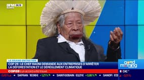 Raoni Metuktire (Grand chef du peuple Kayapo) : COP 28, le message du chef Raoni aux entreprises - 13/12
