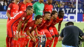 L'équipe du PSG avant un match de ICC face à Leicester à l'été 2016