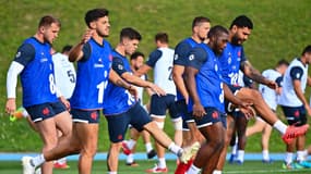 Ntamack, Jalibert et les Bleus à l'entraînement