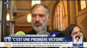 Saisie réduite à un million d'euros: l'avocat du Rassemblement national salue "une première victoire"