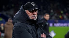 Eric Roy lors du match de Ligue des champions entre le Shakhtar Donetsk et Brest - le 22/01/2025