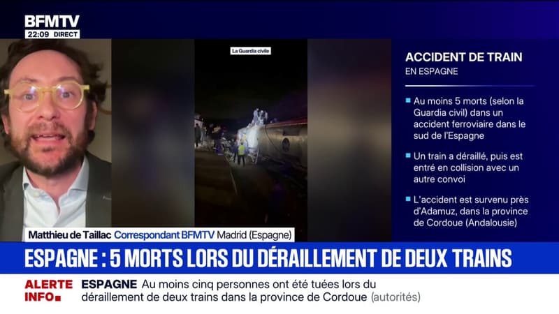 Espagne: au moins cinq personnes ont été tuées lors du déraillement de deux trains dans la province de Cardoue