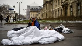 Un sans-abris à Paris lors de la précédente vague de froid, le 1er mars 2018.