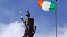 Le drapeau irlandais, à Dublin. 