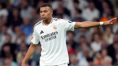 Kylian Mbappé pendant un match du Real Madrid contre Villarreal en Liga, le 5 octobre 2024