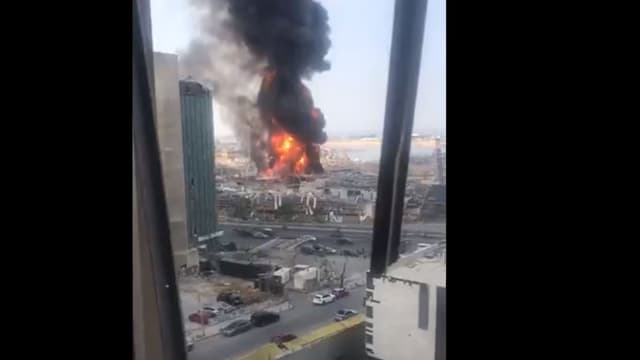 Un important incendie à Beyrouth, au même endroit que la gigantesque explosion