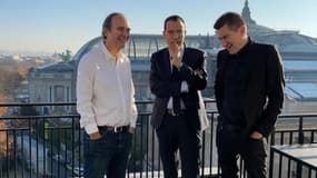 De gauche à droite, Xavier Niel, Moez-Alexandre Zouari et Matthieu Pigasse.