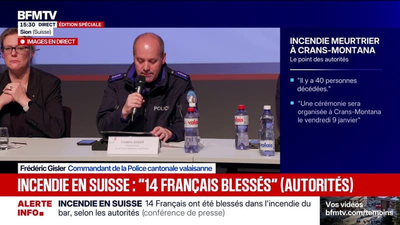 Incendie en Suisse: l'indentification des 40 victimes "se poursuit sans relâche", assurent les autorités