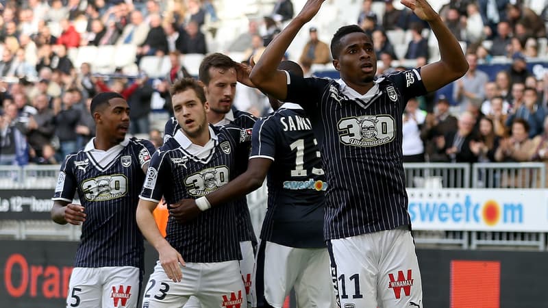 François Kamano célèbre son but décisif contre Dijon au match aller. Les Girondins s'étaient imposés 3-2 dans le temps additionnel.
