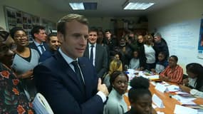 Emmanuel Macron ce lundi à Evry.