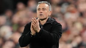 Luis Enrique avec le PSG, le 11 mars 2025