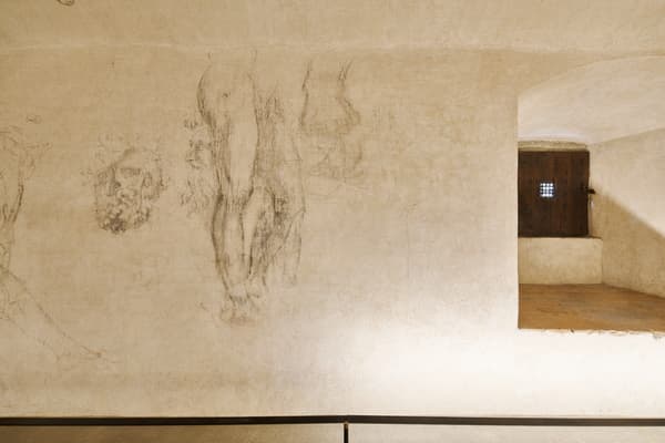 Croquis de Michel-Ange dans sa "chambre secrète" ouverte pour la première fois au public le 15 novembre à Florence.