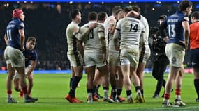 L'Angleterre fête un essai face à la France à Twickenham, 2e journée du Tournoi des 6 nations 2025, 8 février 2025