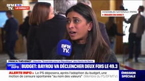 "Les budgets n'auraient pas pu être adoptés par le vote", estime Prisca Thévenot, député Ensemble, au sujet de l'utilisation du 49.3 par François Bayrou