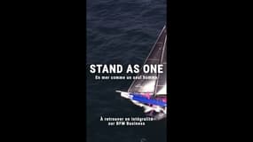 Transat Jacques Vabre: revivez le baptême du bateau Stand as One, sponsorisé par BFM Business