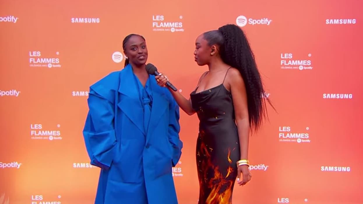 L'actrice Aïssa Maïga sur le tapis rouge des Flammes, le 25 avril 2024