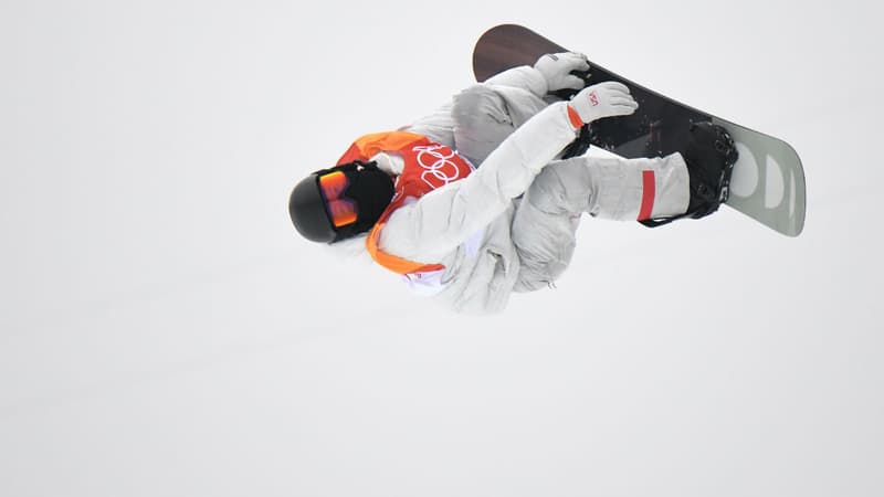 L'Américain Shaun White, médaillé d'or de half pipe, le 14 février 2018 à Pyeongchang (Corée du Sud).