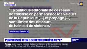 L'université Lyon 3 se retire de X