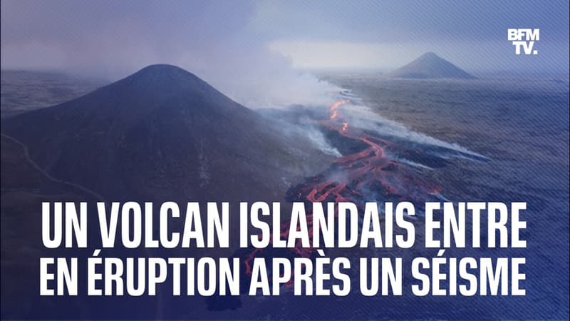 Les images de l'éruption d'un volcan en Islande