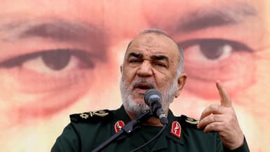 Le chef du Corps des gardiens de la révolution islamique d'Iran (IRGC), Hossein Salami, à Téhéran, le 28 décembre 2023.