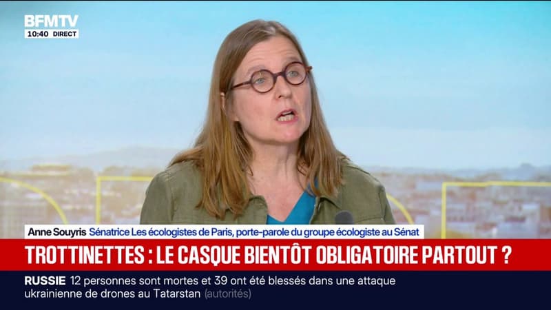 Trottinettes électriques: "Ce sont des nouveaux modes de transport (...), il faut revoir les règles pour les adapter", soutient Anne Souyris, sénatrice écologiste de Paris