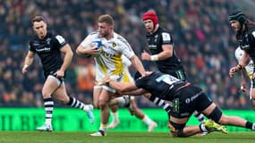 Pierre Bourgarit, le 14 janvier 2024, contre Leicester, au stade Marcel-Deflandre