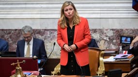 Yaël Braun-Pivet après sa réélection à la présidence de l'Assemblée nationale, le 18 juillet 2024 à Paris