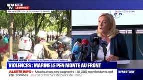 Marine Le Pen sur les violences à Dijon: "Tout un pays se demande 'où l'on va ?"