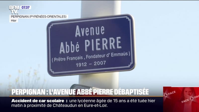 À Perpignan, l'avenue Abbé Pierre a été débaptisée pour être renommée avenue Saint Jean-Paul II