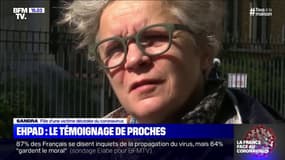 "Ça risque de faire des dégâts à l'intérieur": le témoignage de Sandra, fille d'une victime décédée du coronavirus dans un Ehpad