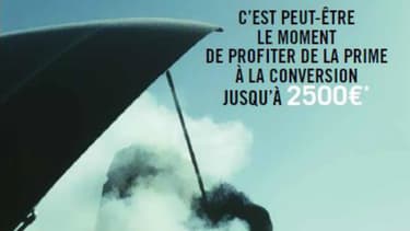 Une affiche pour promouvoir la prime à la conversion