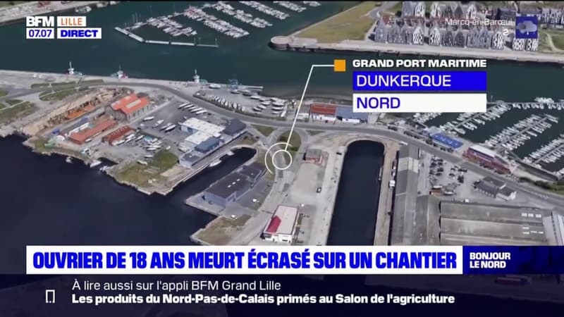 Dunkerque: un ouvrier de 18 ans meurt écrasé sur un chantier