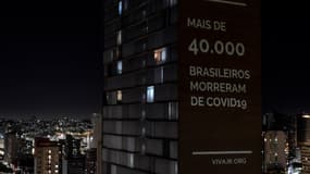 Projection sur un immeuble de Belo Horizonte. 