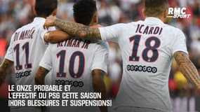 Le onze probable et l'effectif du PSG cette saison (hors blessures et suspensions)