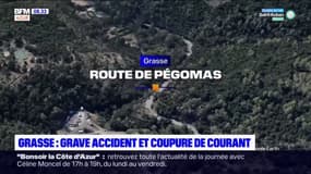 Grasse: grave accident de la route dimanche soir, le conducteur en urgence absolue