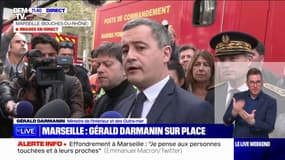 Effondrement à Marseille: Gérald Darmanin évoque "entre 4 et 10 personnes sous les décombres"