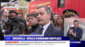 Effondrement à Marseille: Gérald Darmanin évoque "entre 4 et 10 personnes sous les décombres"