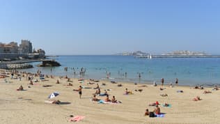 La plage des Catalans à Marseille en septembre 2020. 