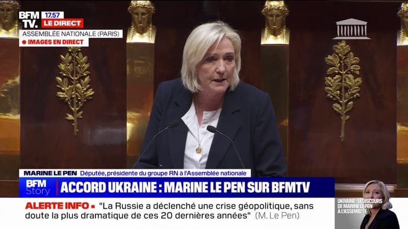 Marine Le Pen (RN) sur le soutien à l'Ukraine: 